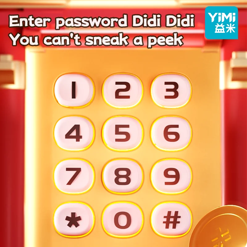 Roze spaarpot voor kinderen met wachtwoordcodeslot en automatische greepbiljetsleuf, echte geldgeldmunt kan een kerstcadeau besparen