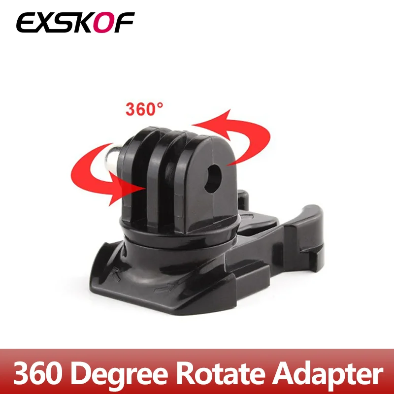 360 Degree Rotate Adapter Swivel Helmet Buckle Holder Mount For GoPro Hero 12 11 10 9 8 7 6 5 DJI Osmo Action Camera Accessories