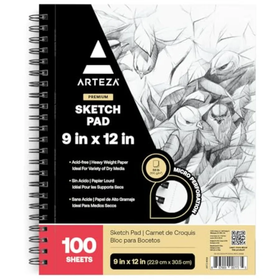 

Spiral Sketch Book"Drawing Pad 100 Sheets Sketch Pads for Drawing for Adults and Teens