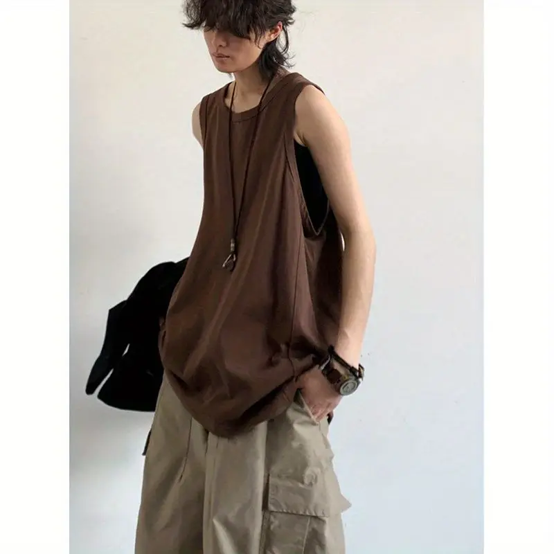 Japanese Summer Set Men Women Quick-drying Breathable Sleeveless Vest+Multi-pocket Loose-fitting Cargo Pants Two-piece Unisex