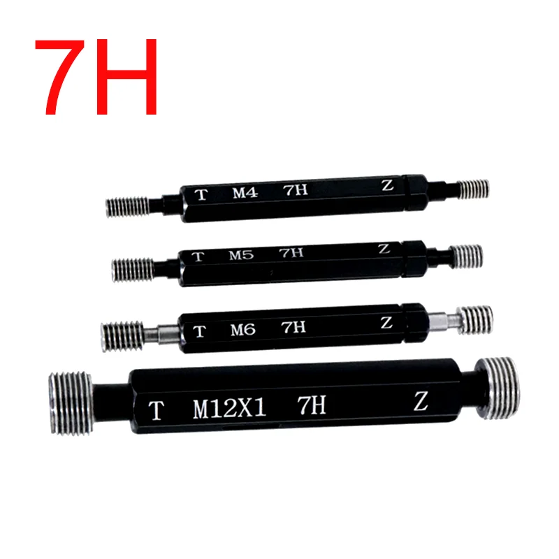 1PCS Steel Mer-cury Gage Fine Thread Plug Gauge 7H M1 M2 M3 M4 M5 M6 M8 M10 M12 M14 M16 M20 M22 M24-M60
