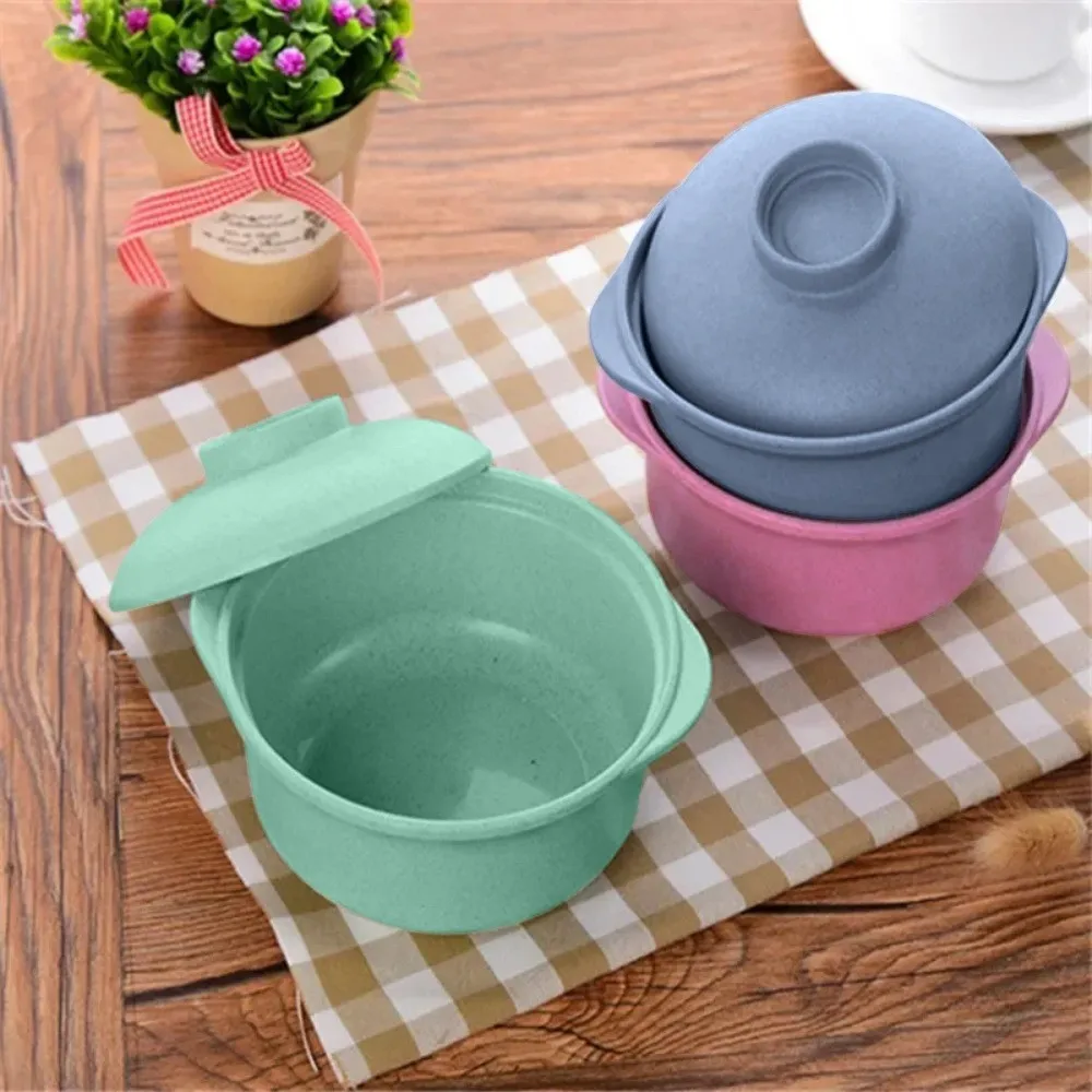 Instant Noodle Bowls with Lids Soup Hot Rice Bowls Japanese Style Students Food Container Healthy Tableware Bowl Tableware