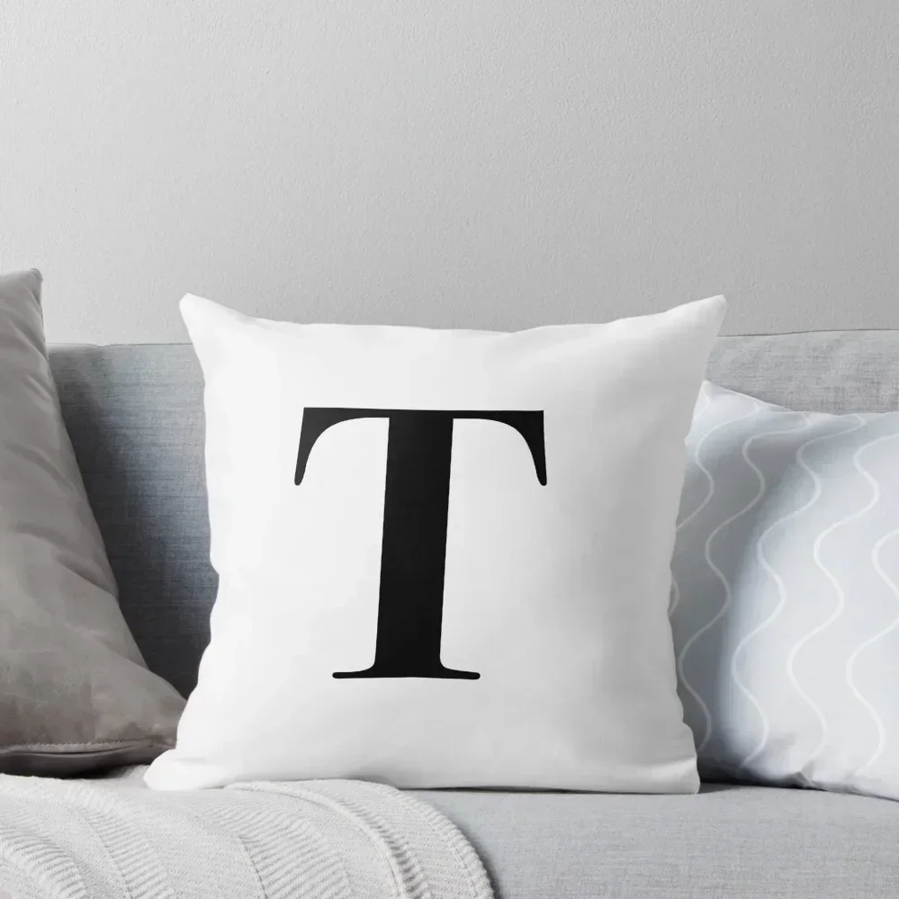 

Letter T- Monogram Initial Throw Pillow Sofa Covers For Living Room Bed pillowcases pillow