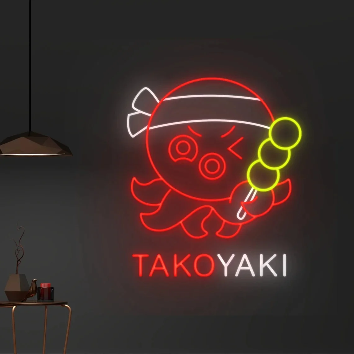 

Неоновая вывеска Takoyaki, вывеска в виде пельменей осьминога, украшение для ресторана в Японии