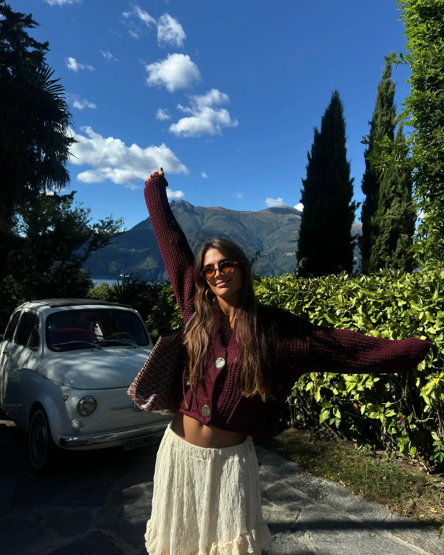 TRAFZA 2024 Weibliche Casual Strickjacke Pullover Mantel 2 Taschen Weinrot Solide Metall Knopf Gestrickte Pullover Frau Herbst Trends Straße