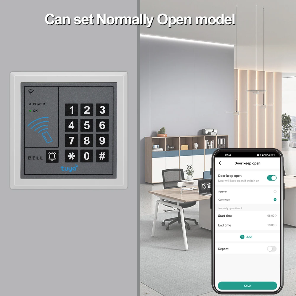WiFi Tuya klawiatura kontroli dostępu System samodzielny kontroler dostępu 125KHz RFID mechanizm otwierania drzwi czytnik kart WG26 inteligentna