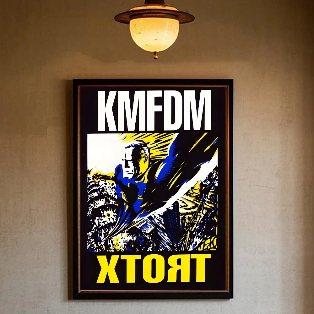 KMFDM الفرقة الجدار ملصق فني غرفة المعيشة بار مقهى غرفة نوم مكتب غرفة نوم المنزل جدار قماش اللوحة الزخرفية