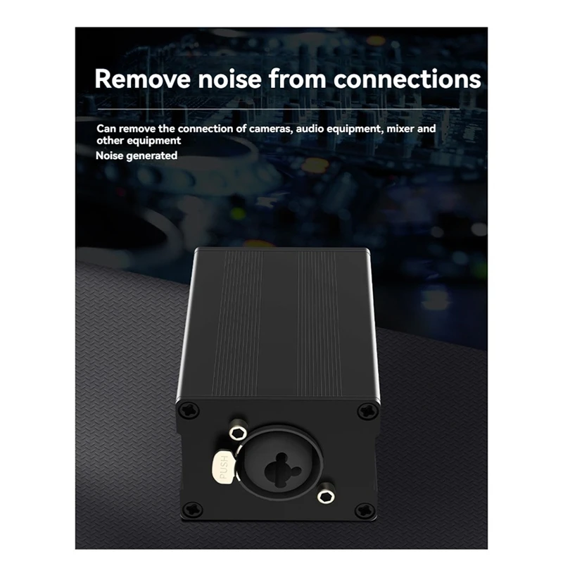 Dual Channel 6.5 XLR Mixer Balanced Audio Signal Isolator Eliminates Current Noise Audio Signal Isolator Audio System