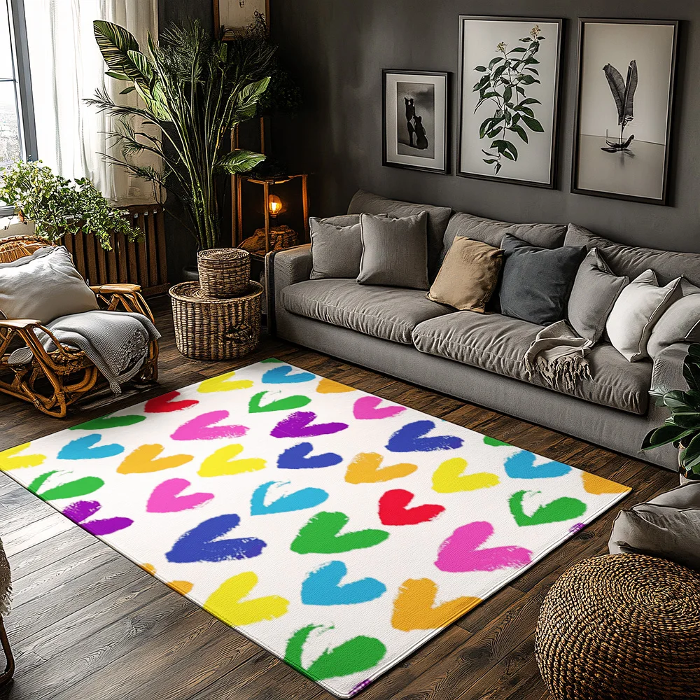 

Cute Heart Doormat Washable Indoor Outdoor Rug Non Slip Welcome Mat Home Decor Entrance Floor Mat Funny Novelty Gift