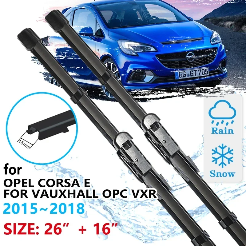 For Opel Corsa E 2015~2018 For Vauxhall OPC VXR Car Front Wiper Blade Windscreen Windshield Accessories Window 2015 2016 2017