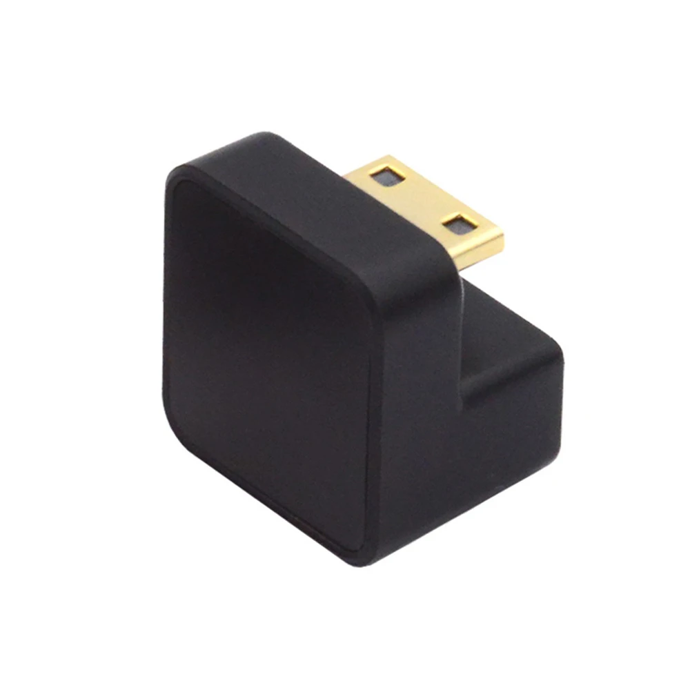 

360 Degree Down UP Opposite U Shape Back Angled Mini HDTV 1.4 Male to HDTV Female Extension Adapter Converter