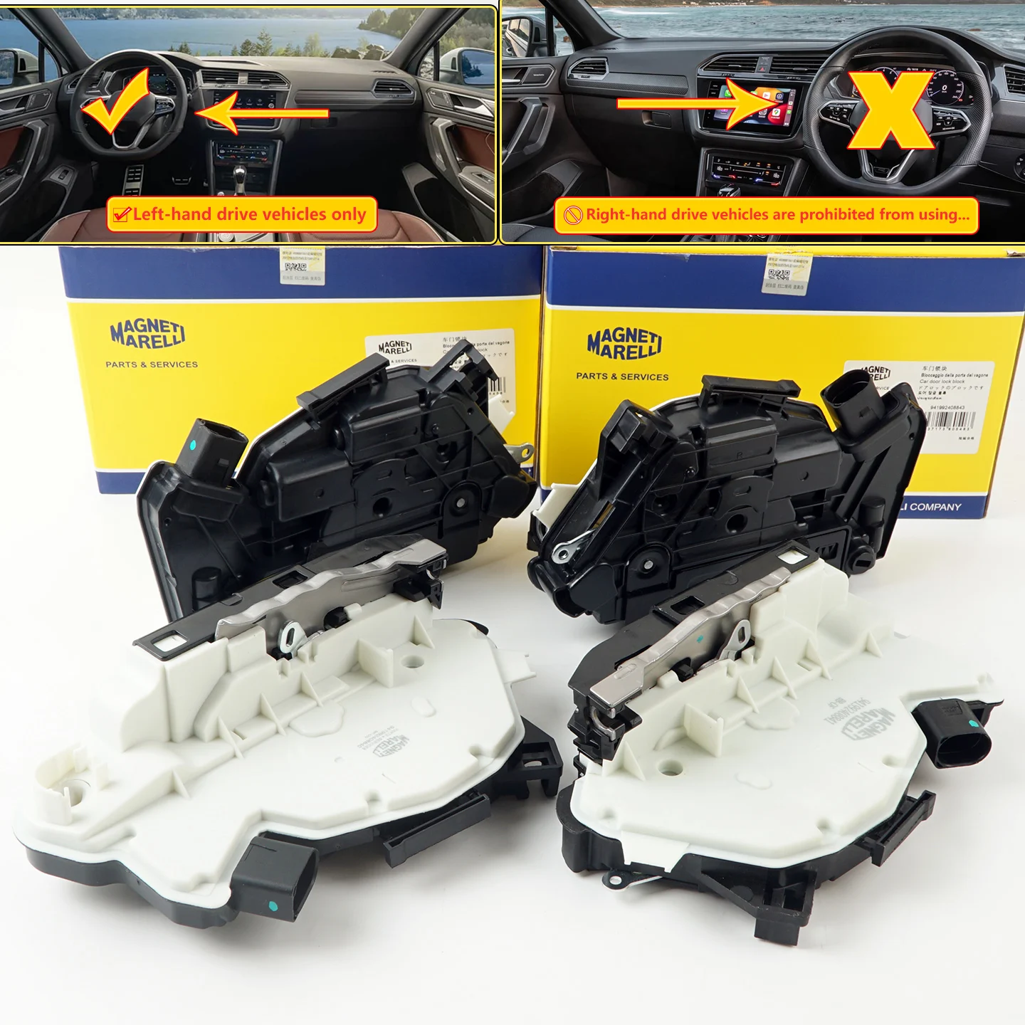 1 Stück 5N1837015A 5N1837016A Hochwertiger Türschlossantrieb für VW Amarok Scirocco Passat CC Tiguan für Skoda Superb Fabia Ibiza – Detail 7