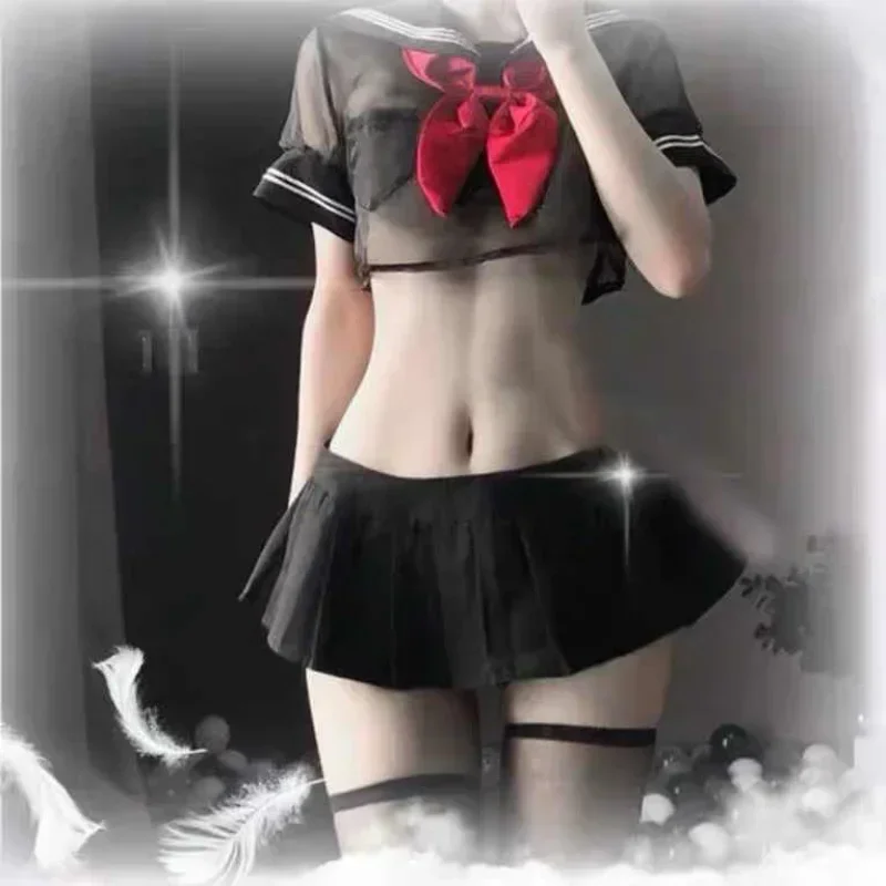 Women's Sexy Outfit White Nurse Uniform Maid Dress Roleplay Costumes Girls Sexy Lingerie Lace Nursing Dress with Thong Skirt image 4