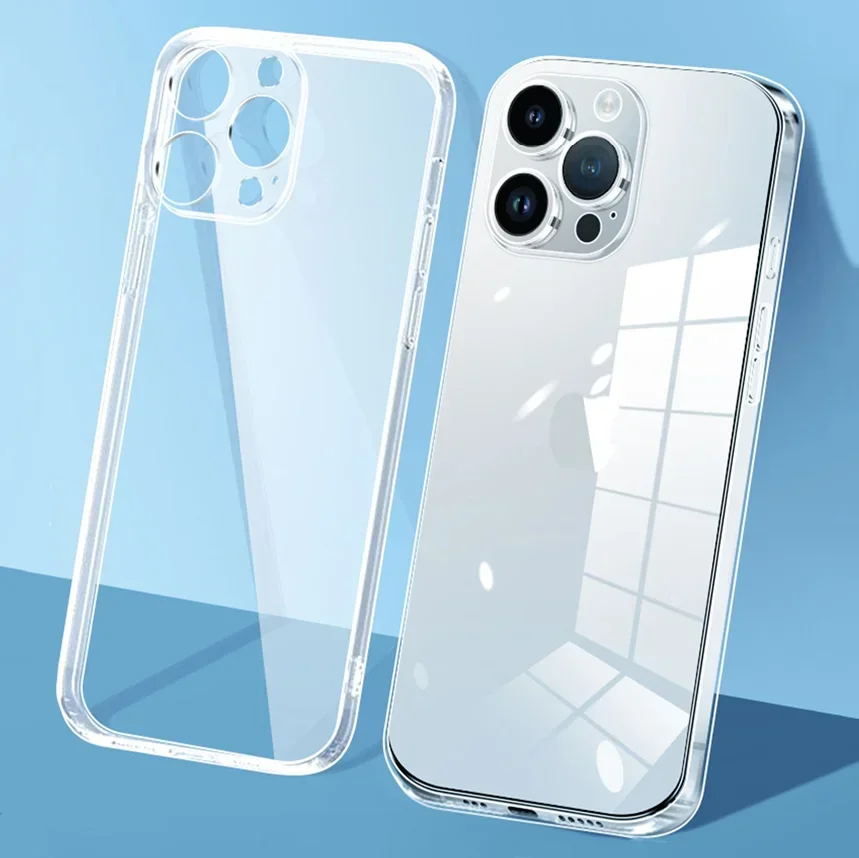 Ultra Thin Transparent Silicone Soft Case For Iphone 13 12 Mini 11 14 15 Pro Max Xs X Xr SE 2022 7 8 Plus Clear Slim TPU Shell image 2