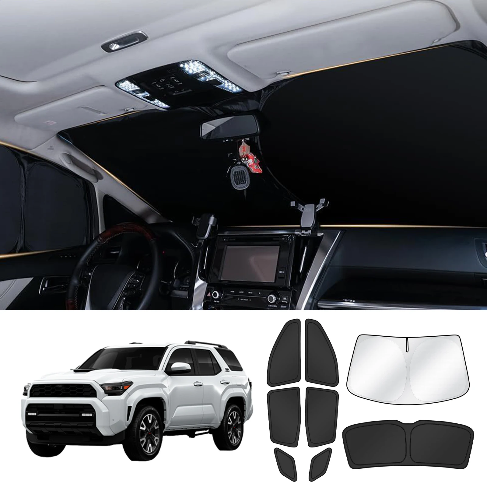 

Windshield Sunshade Window Windscreen Cover For Toyota 4 Runner 2025 Sun Shade Auto Sun Visor Car-cover Auto Solar Protection