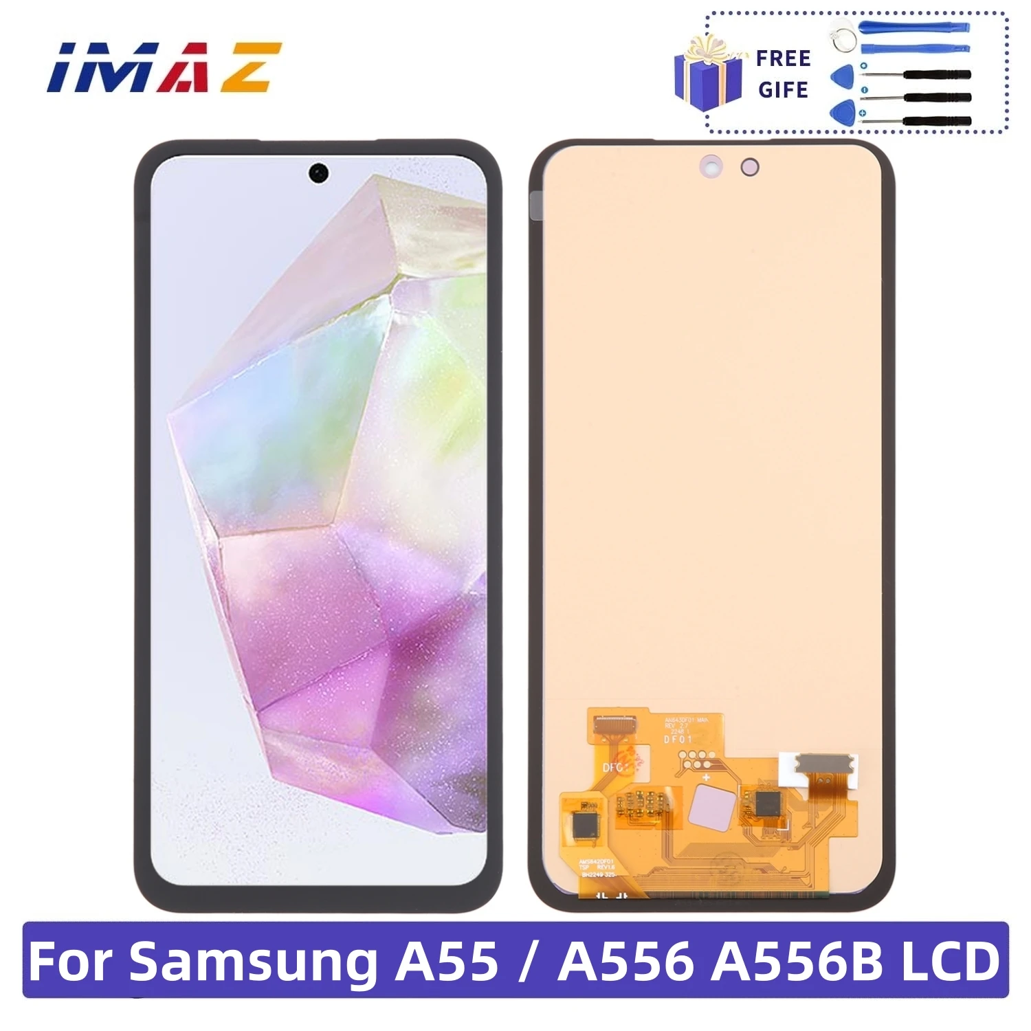 

6,6-дюймовый Super AMOLED для Samsung A55 5G ЖК-дисплей с сенсорным экраном и рамкой для Samsung A55 A556U A556B A5560 A556E ЖК-экран