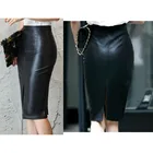 fashion leather pencil skirt