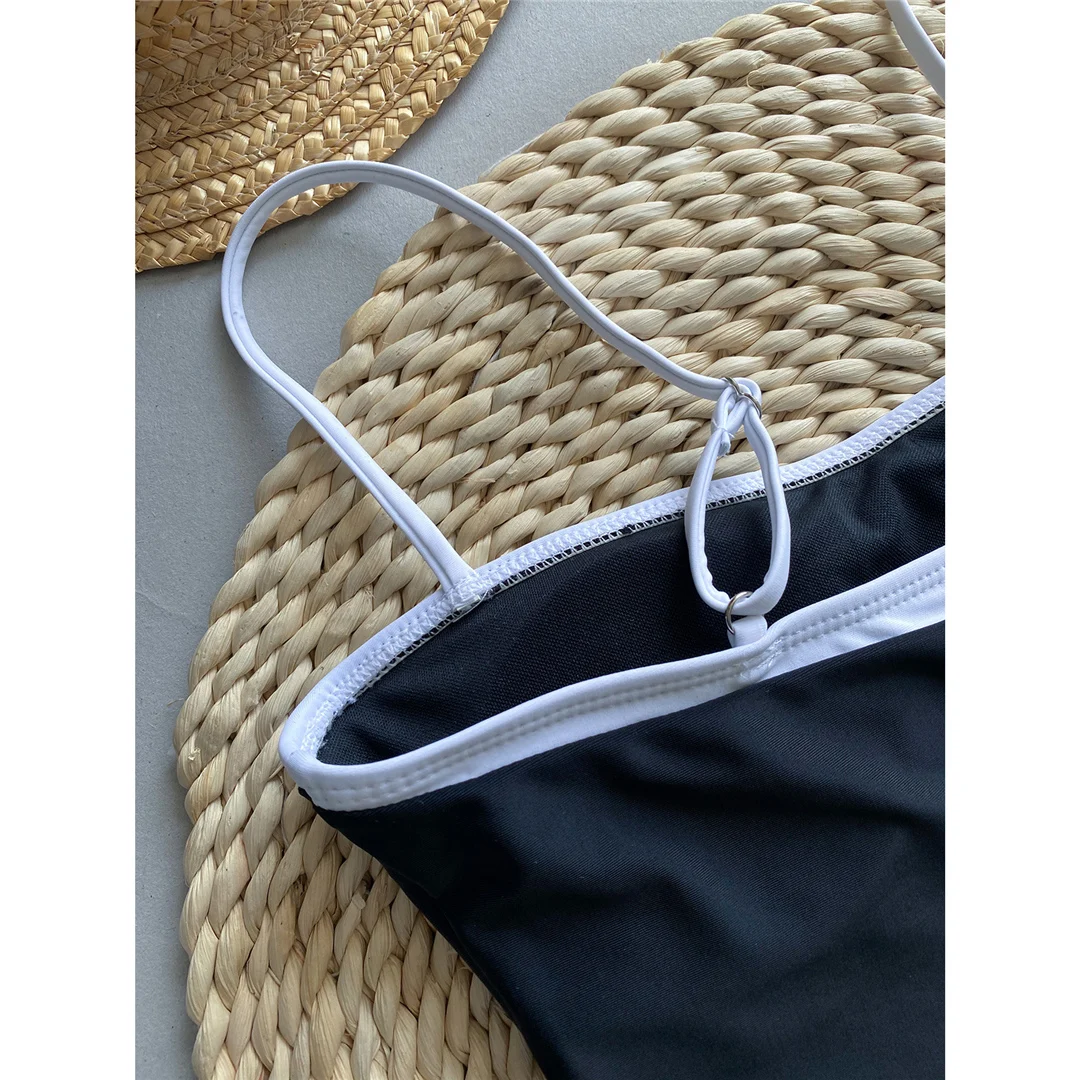 2026 Sexy Farbblock-Splicing-Badeanzug mit hohem Beinausschnitt und vollem Rückenausschnitt für Damen, einteiliger Badeanzug, Badebekleidung, Badeanzug V5622 – Detail 24