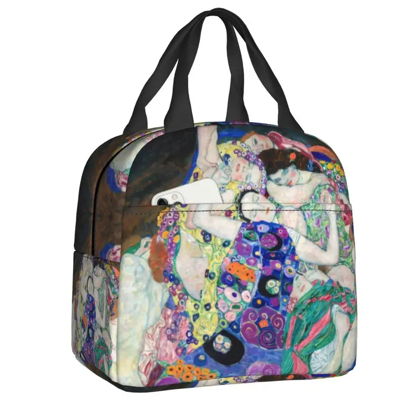 Virgins Gustav Klimt Insulated Lunch Bag for Women Leakproof Austrian Painter Thermal Cooler Bento Box Office Picnic Travel