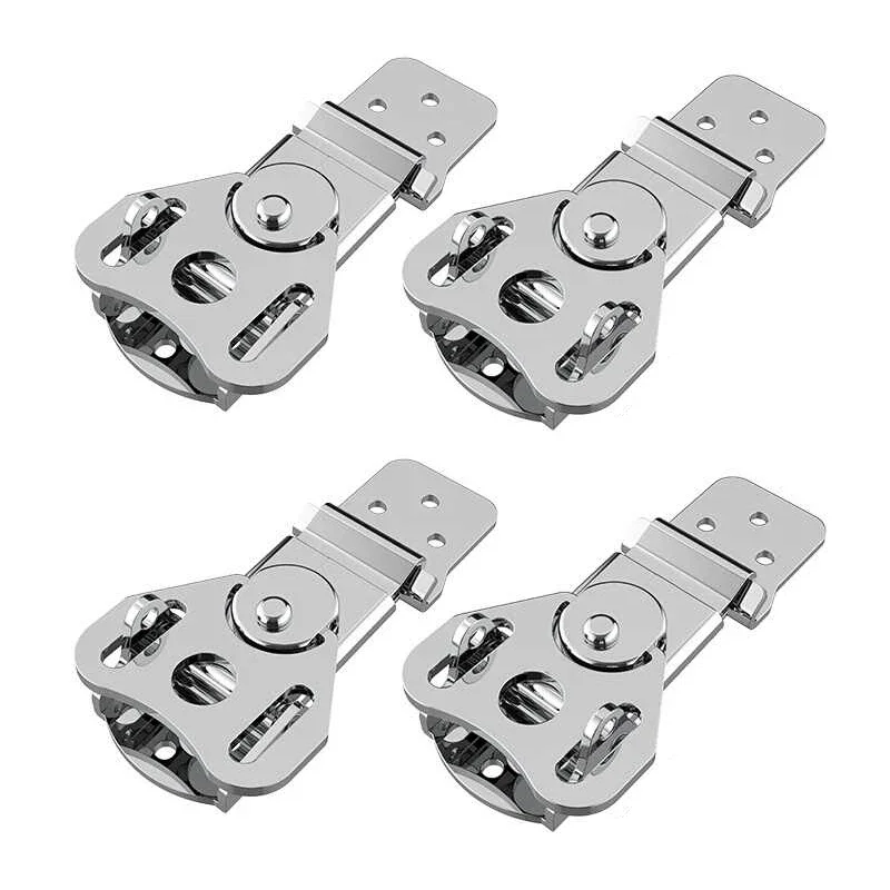 1PCS Butterfly Lock Buckle 304 Steel Aviation Box Accessories Cabinet Rotating Lock Wooden Box Fixing Buckle Tool Hardware