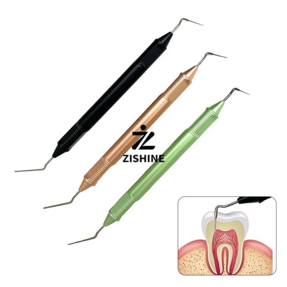 Dental Hand Plugger Set NiTi & Stainless Steel Double-Ended Root Canal Vertical Condensation Obturation Instrument 3Pcs Kit