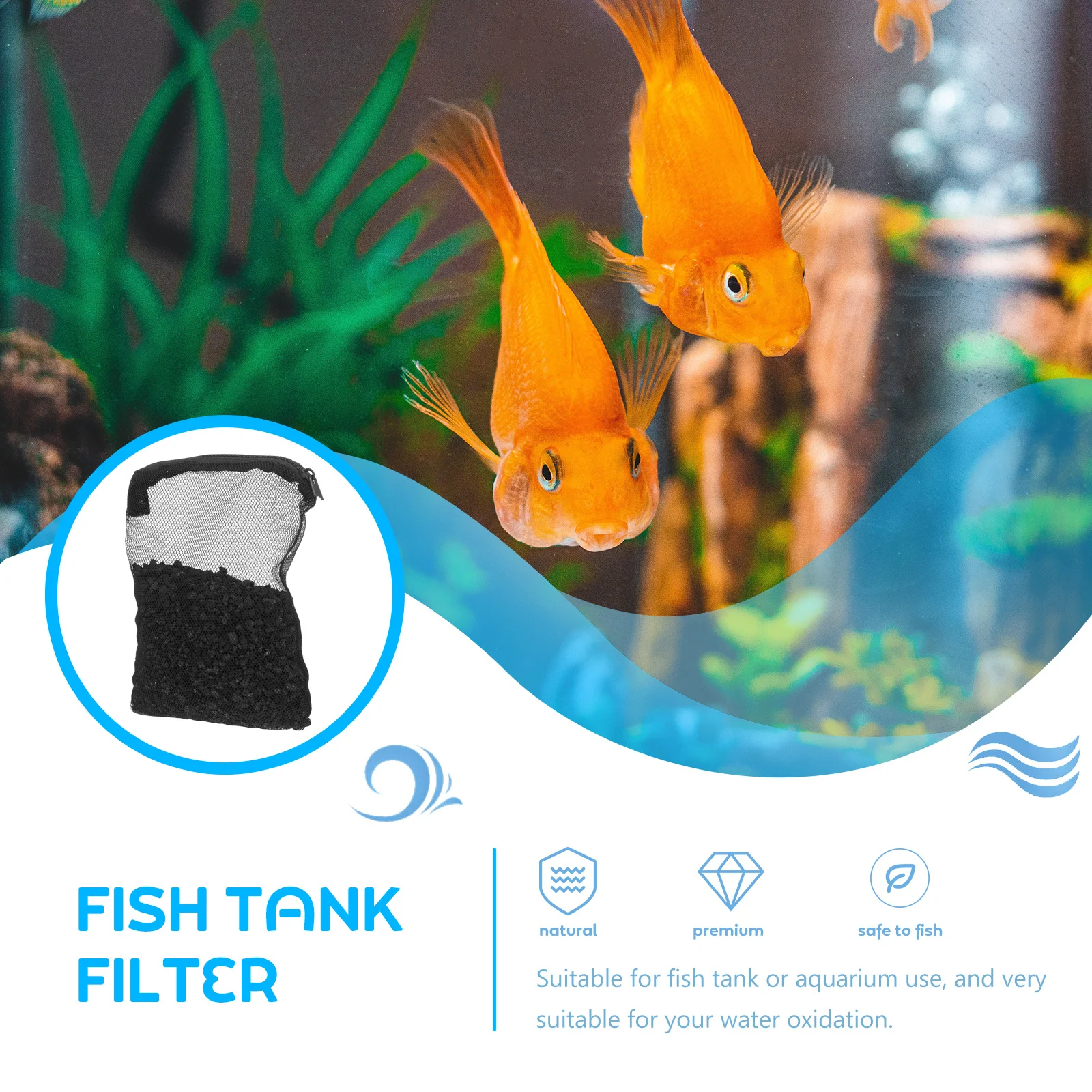 

1Pack Fish Tank Filtration Material Activated Carbon Coconut Shell Charcoal Water Purification Material Aquarium