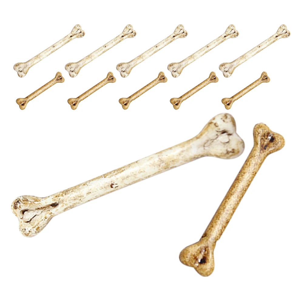 

12 Pcs Wired Bone Decoration Ornaments Venue Setting Props Plastic Fake Necklace