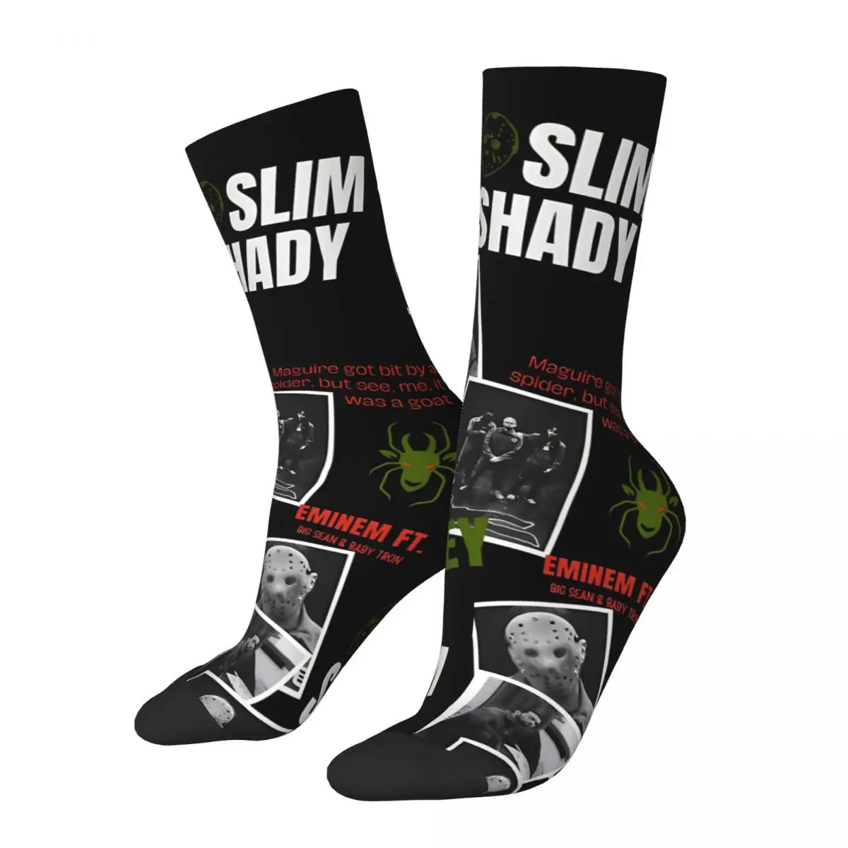 

The Death Of Slim Shady Coup De Grace Eminem Merch Socks Cute Gifts for Men Women Hip Hop Flexible Socks