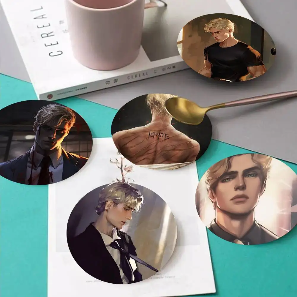 1pc Aaron Warner S-Shatter Me Wooden Coaster Colour Printing Cup Mat Home Desk Decoration Gifts