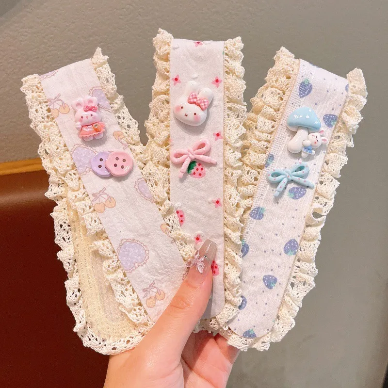 1PC Cute Floral Broken Bangs Sticker Headband For Face Washing  Women Girls Daily Headgear Accessory