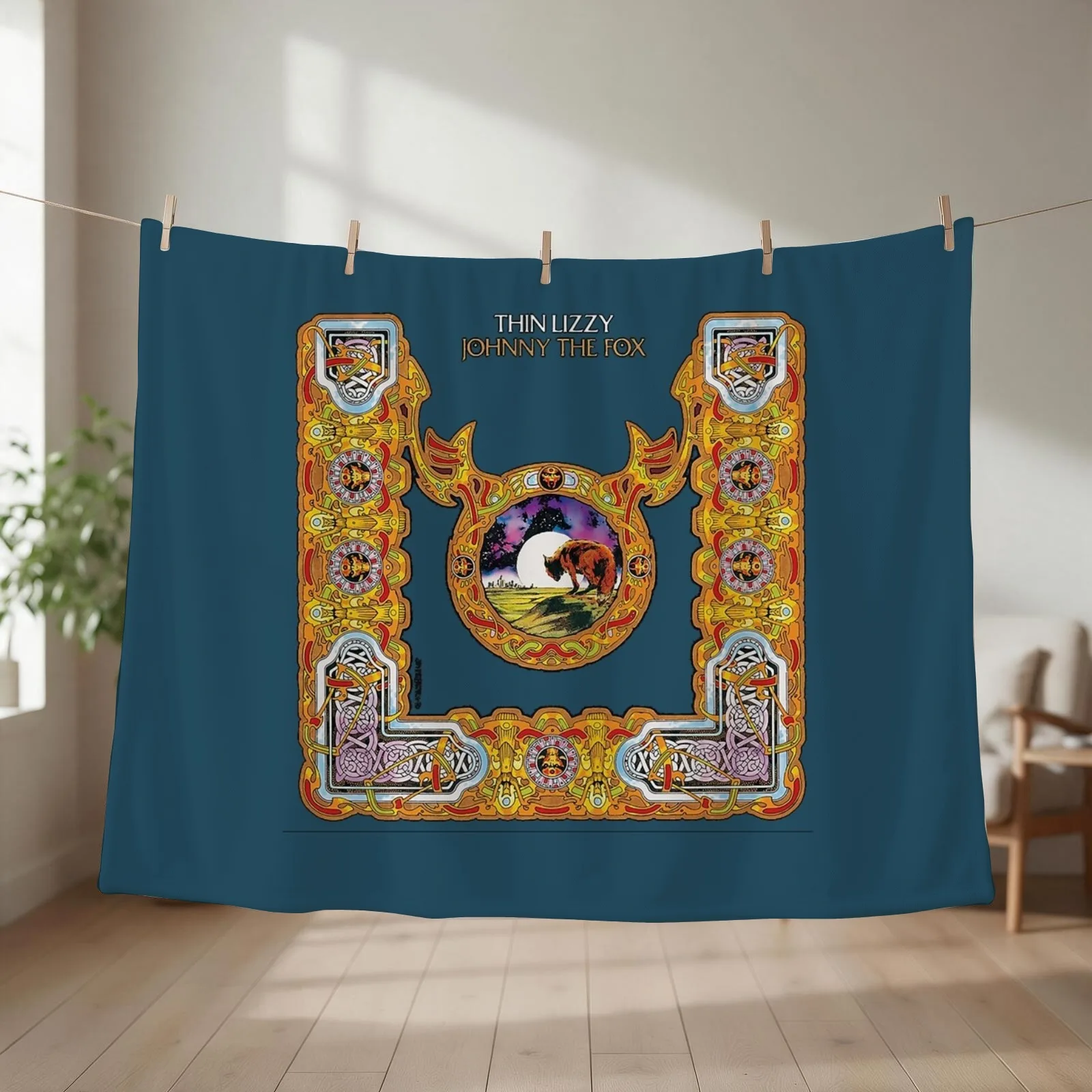 Top Thin Lizzy Throw Blanket couch cozy soft plush fuzzy picnic outdoor blanket