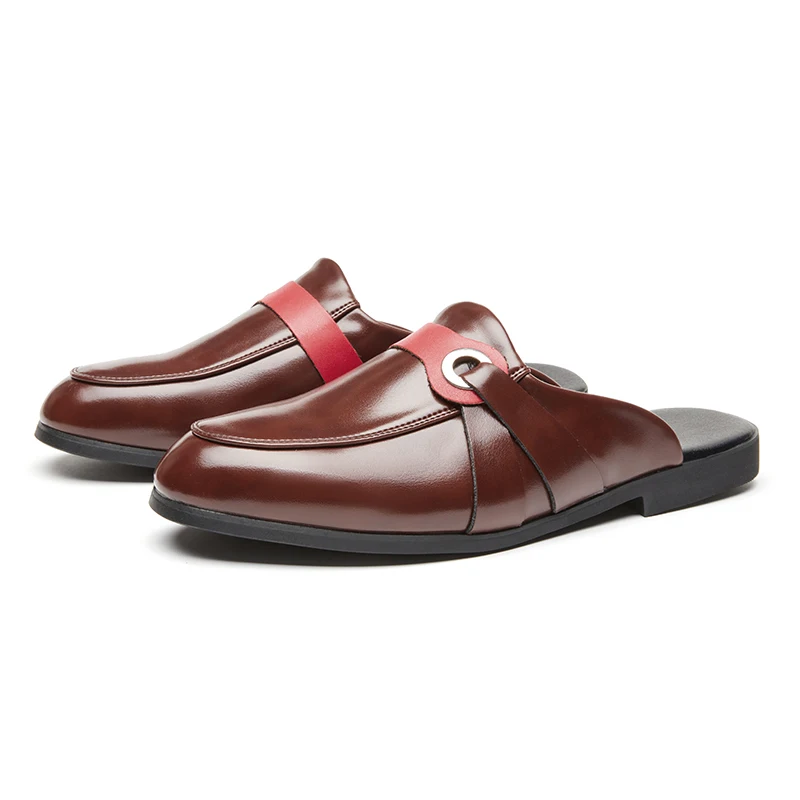 Fashionable Men Slippers European American Casual One-Step Comfortable Business Brand Shoes British Gentleman Slippers Men