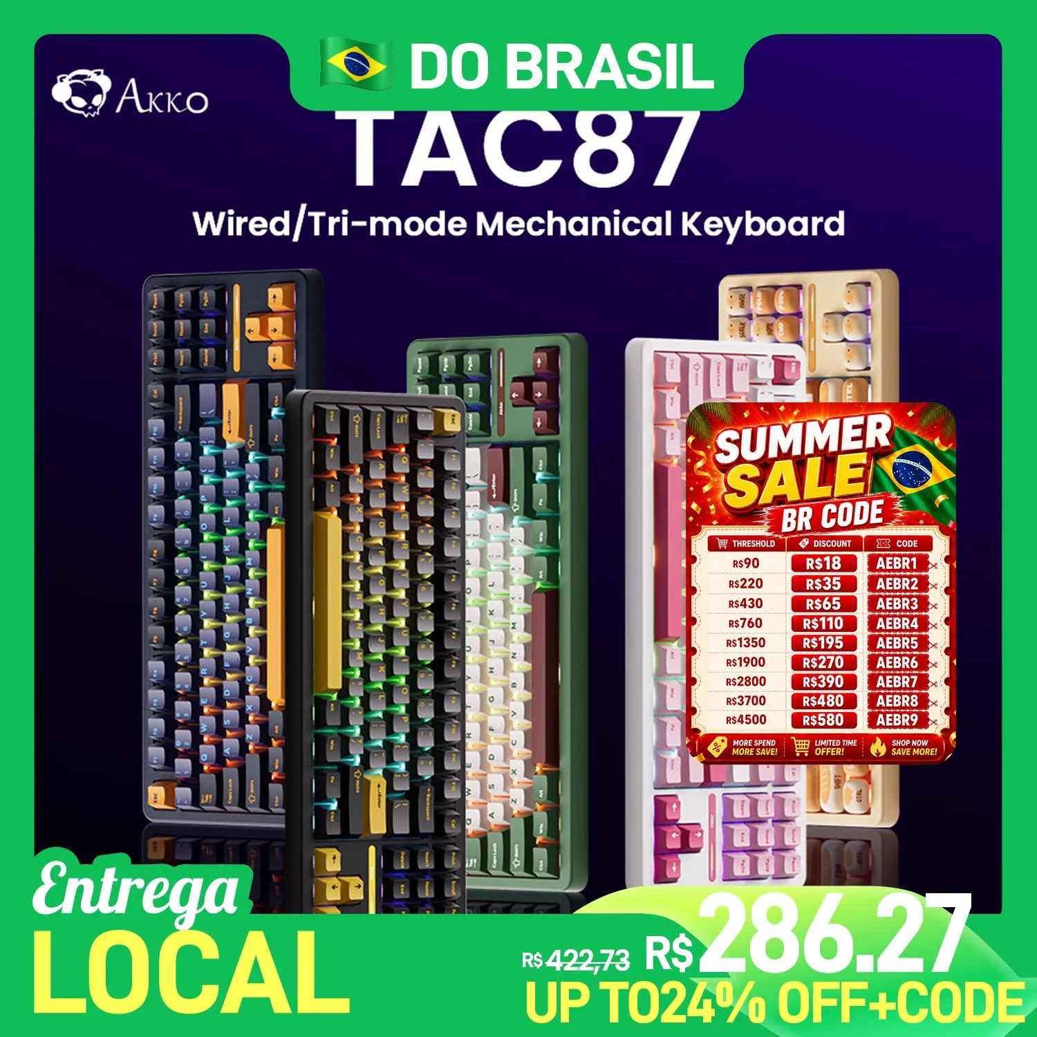Akko tac87 teclado mecânico 80% tcl personalizado hot-swappable rgb usb com fio estrutura de junta de teclado para jogos