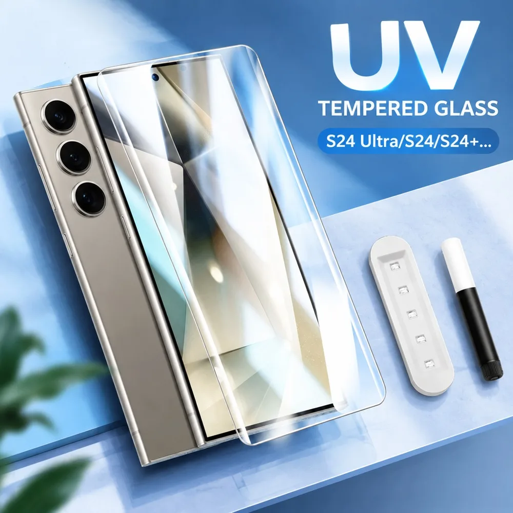 2PCS UV Glass For Samsung Galaxy S26 S25 S24 S23 Screen Protector For Samsung Galaxy S26 Ultra S25 Ultra S24 Ultra S23 Ultra