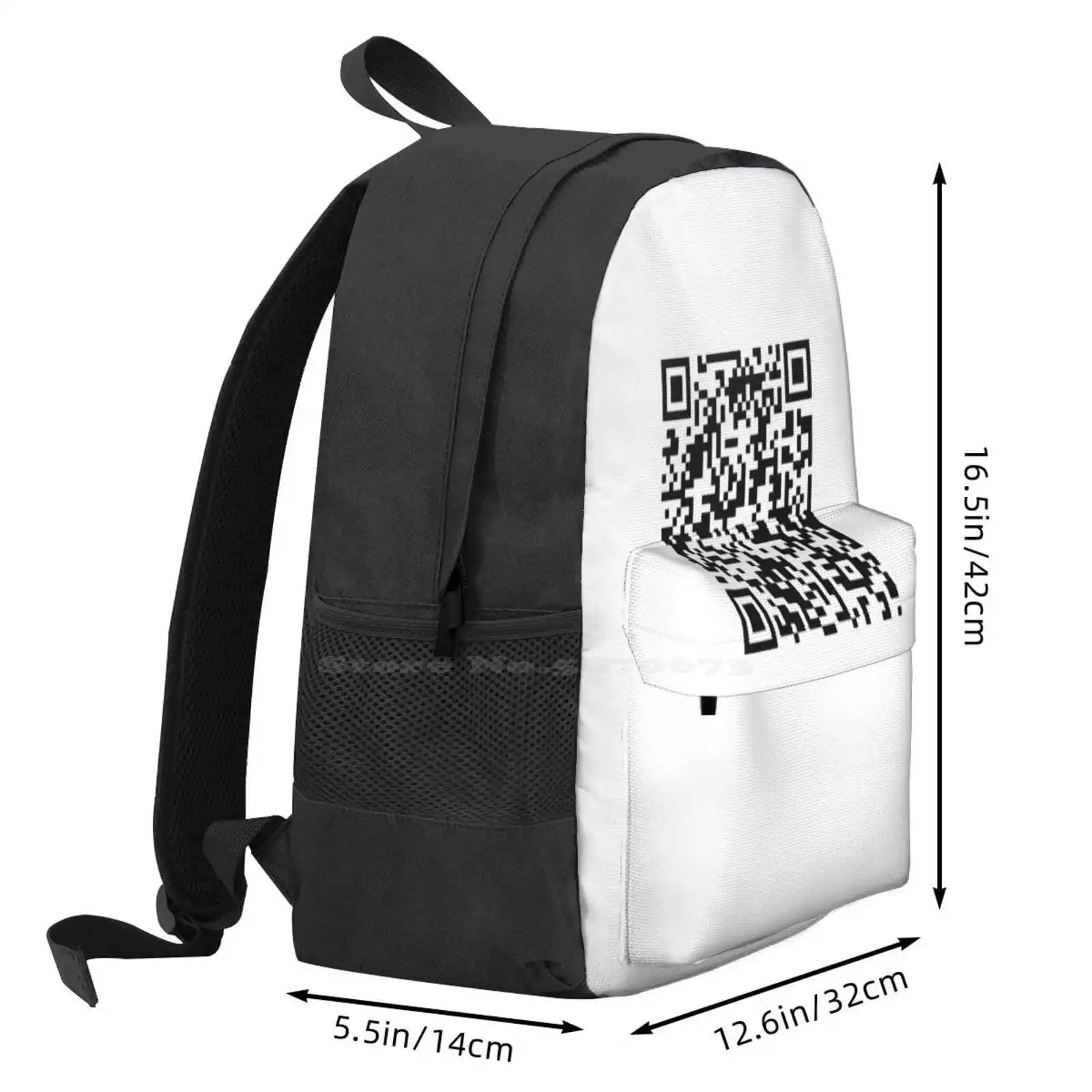 Sac à dos Rick Roll Qr, cartable à la mode, douillet, ne va jamais vous donner des mèmes, drôle, blague de scan, offre spéciale