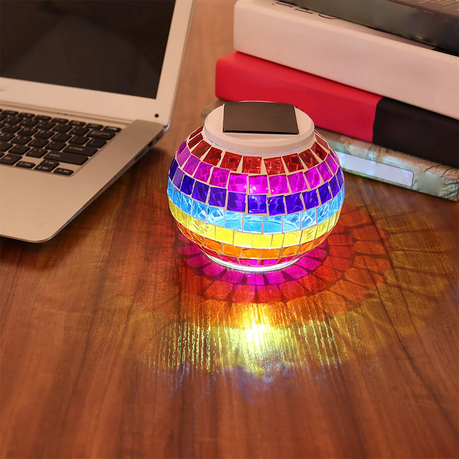 

Solar Lawn Light Waterproof Crystal Glass Ball Solar Powered Outdoor Table Lamp Auto on Off Color Changing for Garden Patio