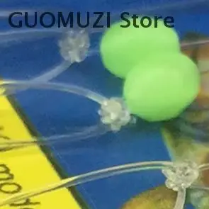 6PCS Lange Quaste Leuchtende Angeln Seil Set mit Carbon Stahl Haken Künstliche Nachahmung Köder Metall Linie Tackle für nacht Angeln