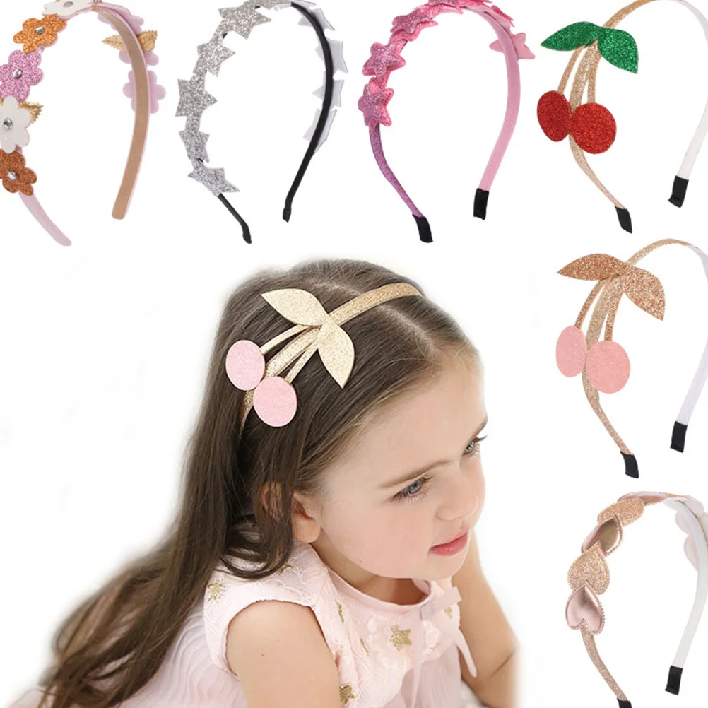 

2pcs Pink Star Hair Hoop Party Headdress Kids Party Headdress Birthday Photo Prop Accessories Hair Styling Tool