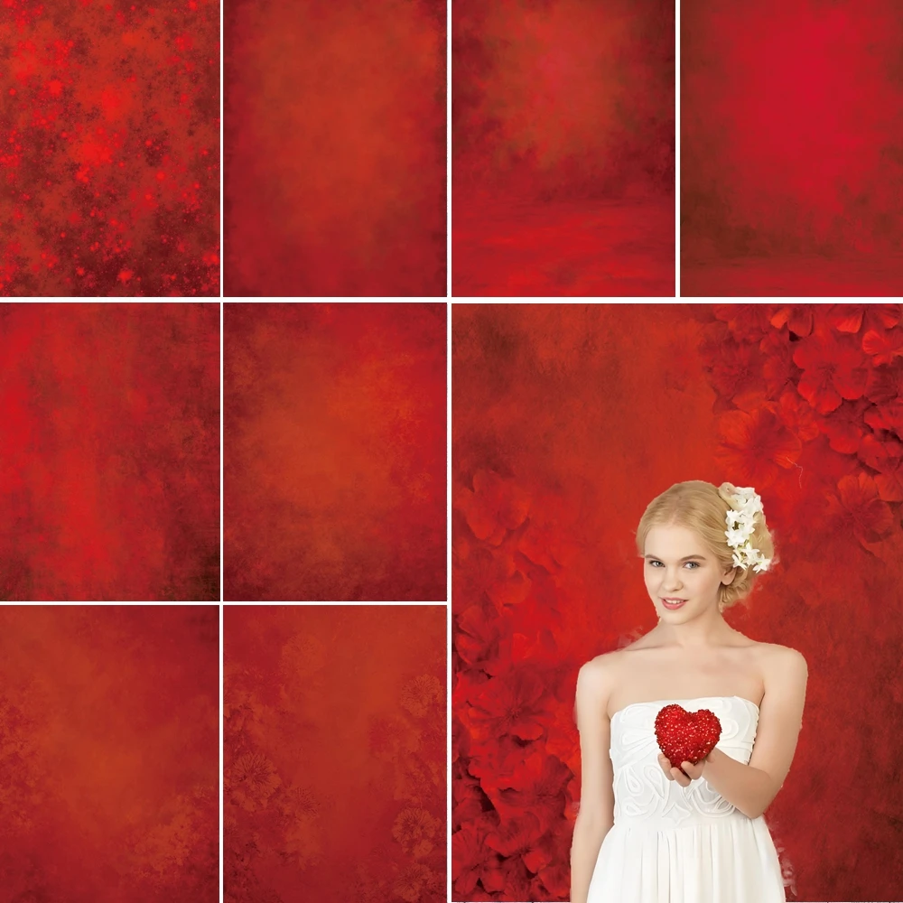 

MOON.QG Gradient Red Abstract Textured Backgrounds Photographs Valentines Day 14-Feb Backdrop Child Birthday Accessories Poster