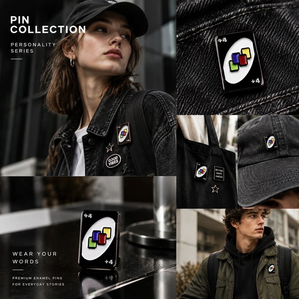 UNO Board Game Brooch Pin Alloy Badge Clothing Bag Accessories Cross Border Foreign Trade Wholesale In Stock Hot Sale Gift