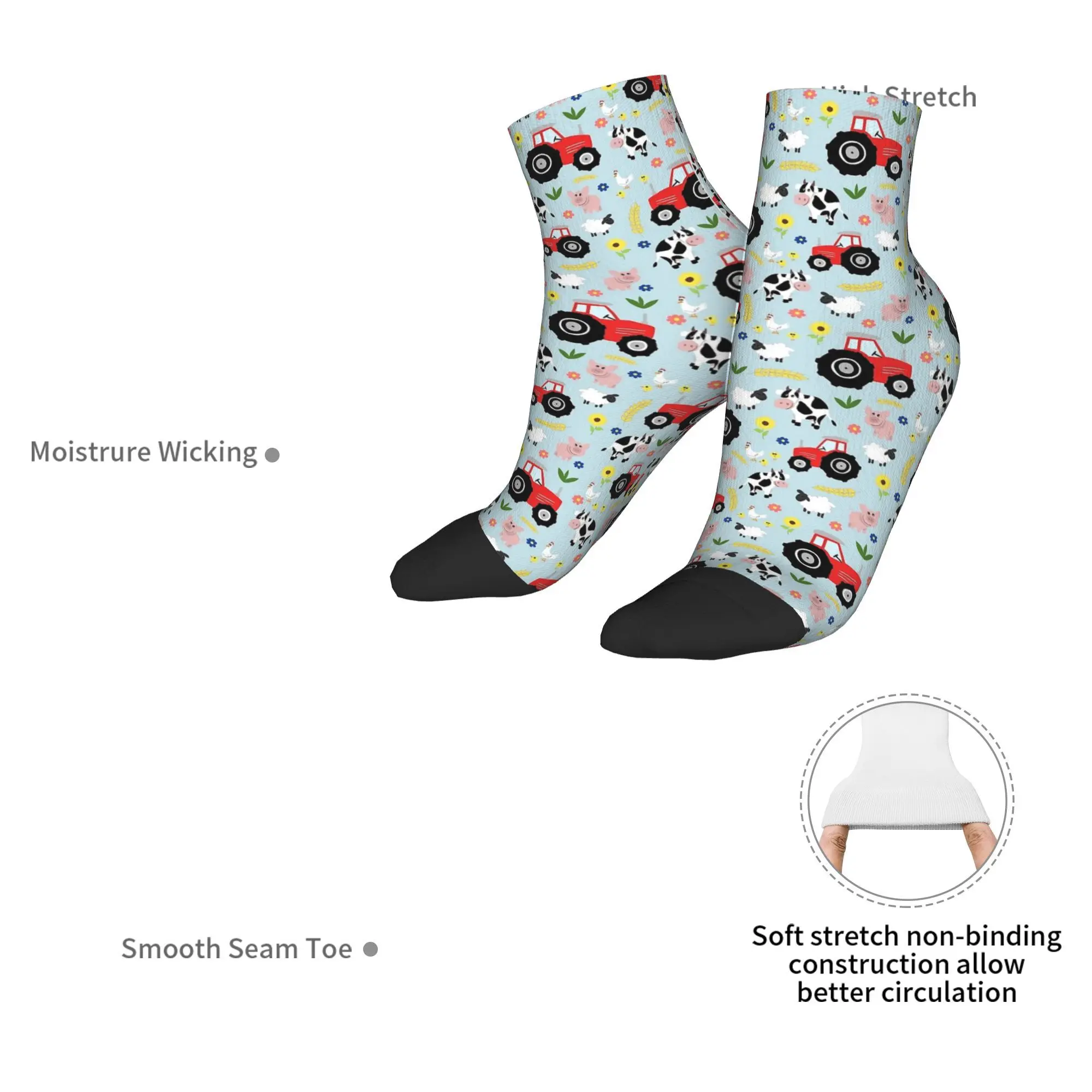 جوارب لطيفة للأطفال باللون الأحمر على شكل حيوانات المزرعة، جوارب هاراجوكو، ملحقات جوارب لجميع المواسم هدية عيد ميلاد للجنسين #3