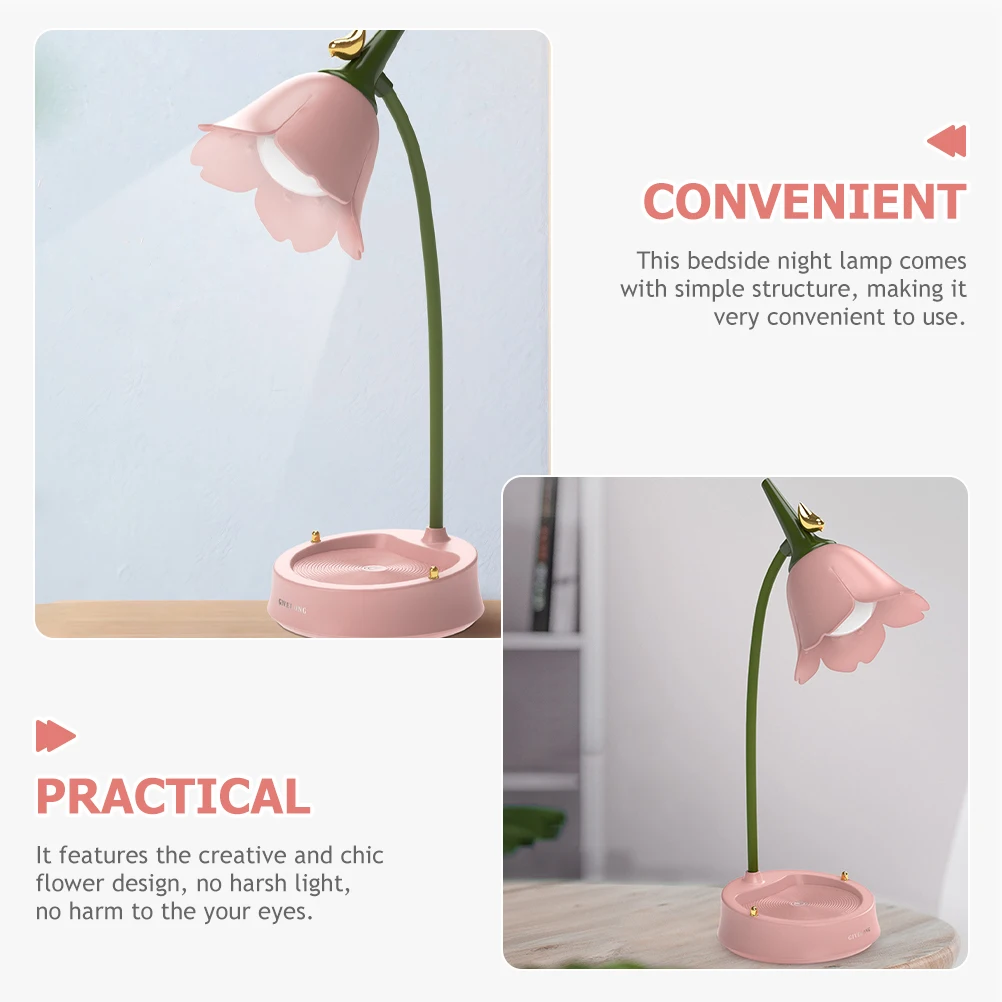 

Creative Flower Desk Lamp Dimmable Lamp Bedroom Night Light Bedside Lamp For Bedroom Small Nightstand Light Decoration