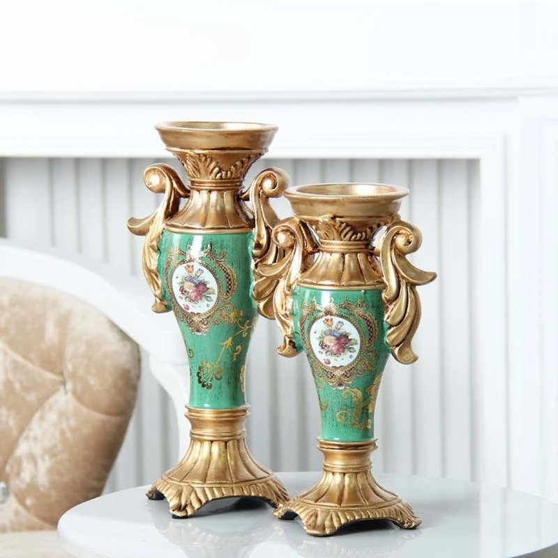 Popular Villa Model House Ceramic European Retro Living Room Entrance Handicraft Ornament Storage Tank