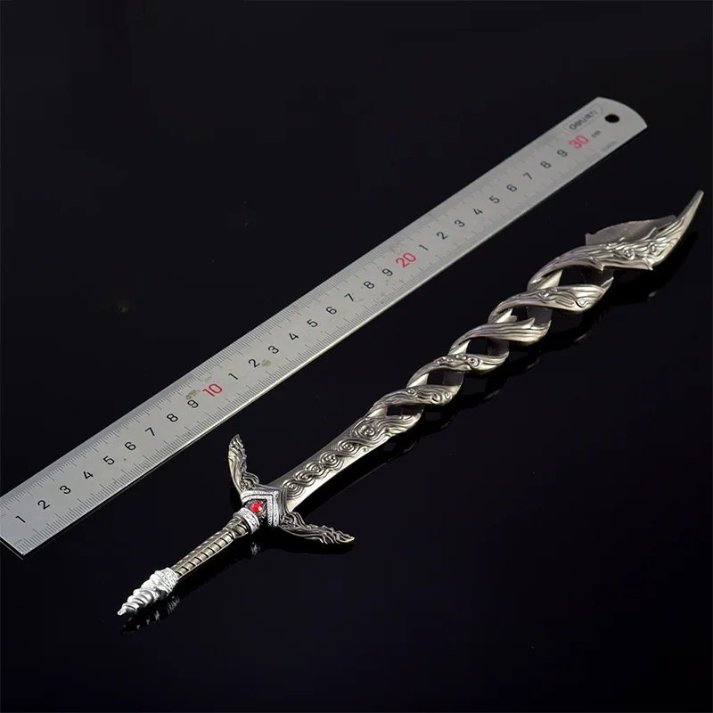30cm Elden Ring Akcesoria do Gry Miecz Bogów Wielki Miecz All Metalowy Miecz Zabawka Figurka Akcji Rękodzieło Ozdoba na Biurko Prezenty Kolekcje