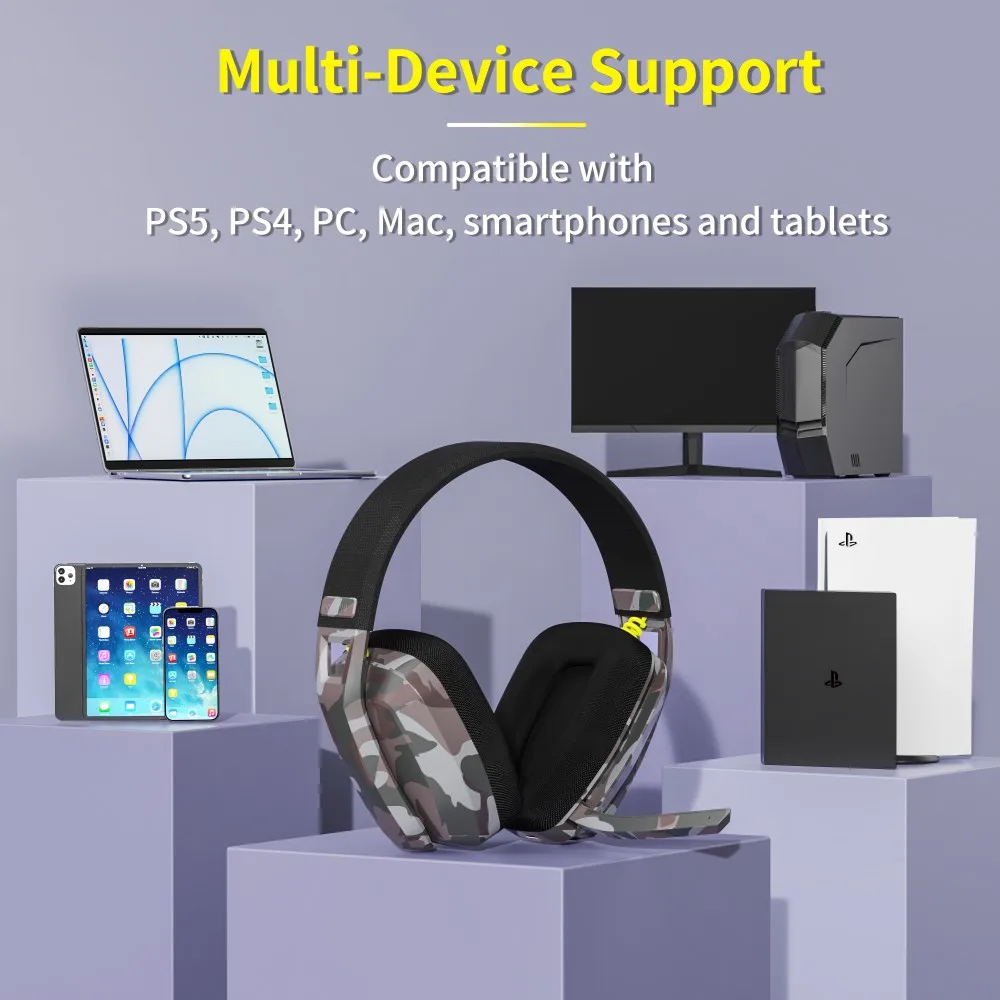 Wireless Gaming Headset with Mic 6