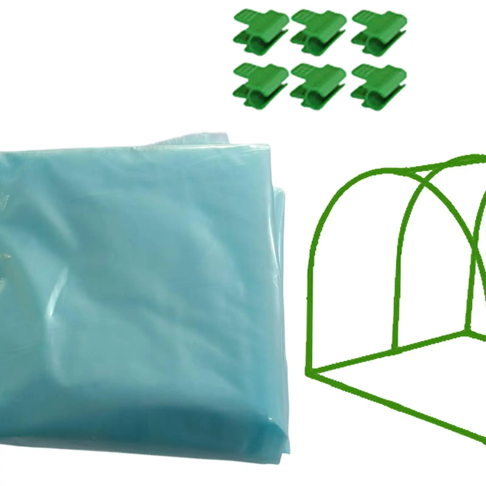 Garden Greenhouse with Iron Frame Mini Portable Plant House Outdoor Cold Frost Protection for Patio Balcony Growing