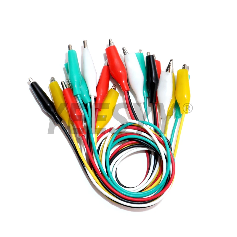 10 PCS/1 Set 46 CM Alligator Clips Elektrische DIY Meetsnoeren Alligator Double-ended Krokodil Clips Roach clip Test Jumper Wire46CM