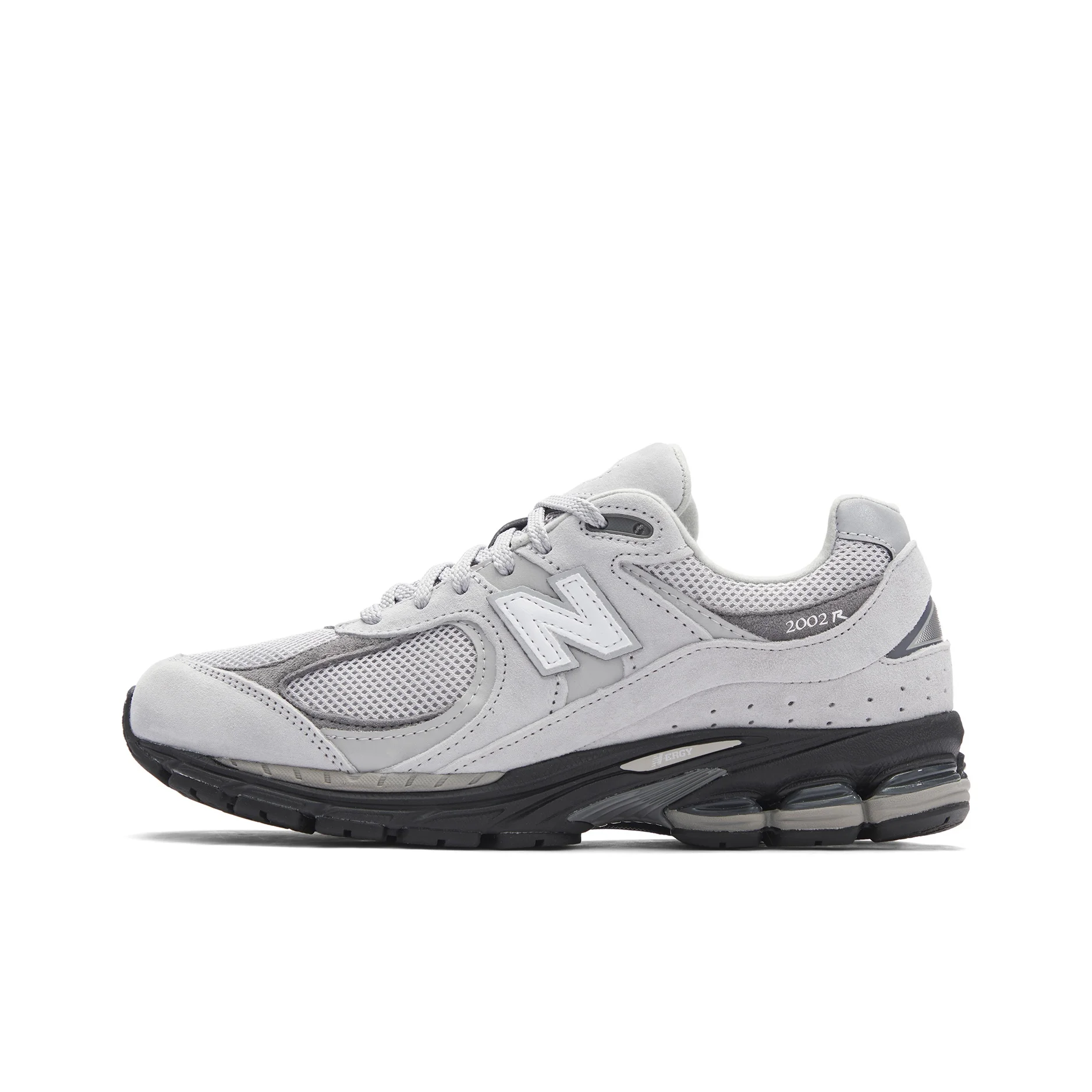 حذاء الجري New Balance NB 2002R Retro متعدد الاستخدامات ممتص للصدمات ومتين ومنخفض القطع للرجال والنساء، رمادي