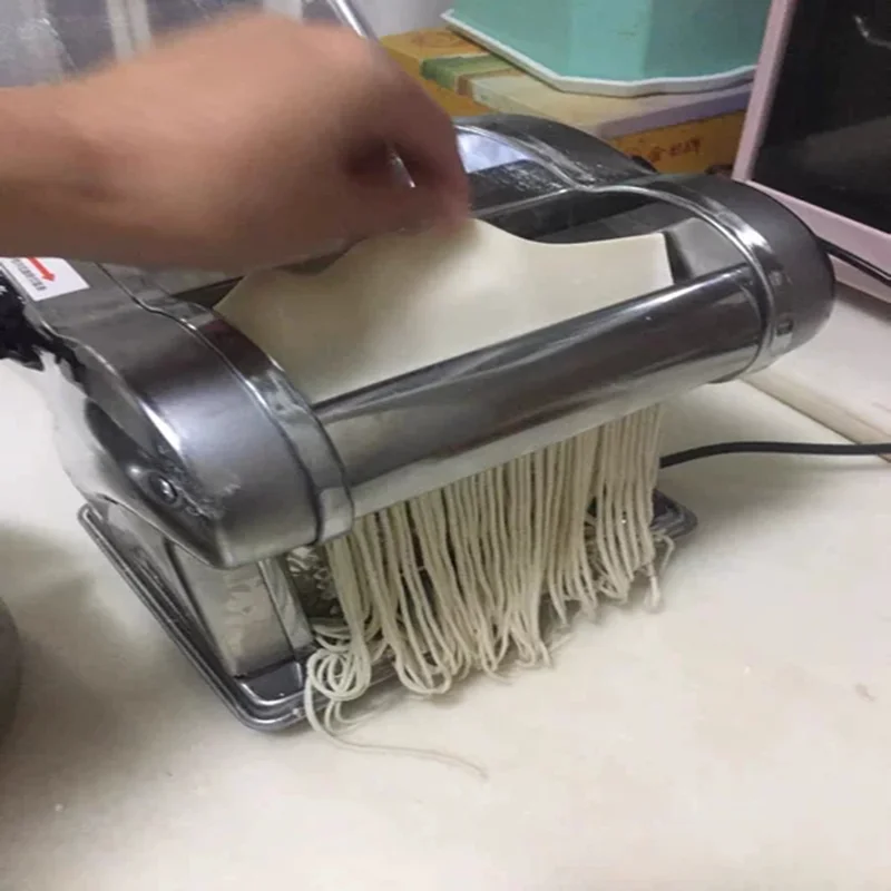 Household Pasta Machine Noodles Maker Stainless Steel Noodle Cutter Electric Automatic Dough Rolling Machine Dumpling Machine