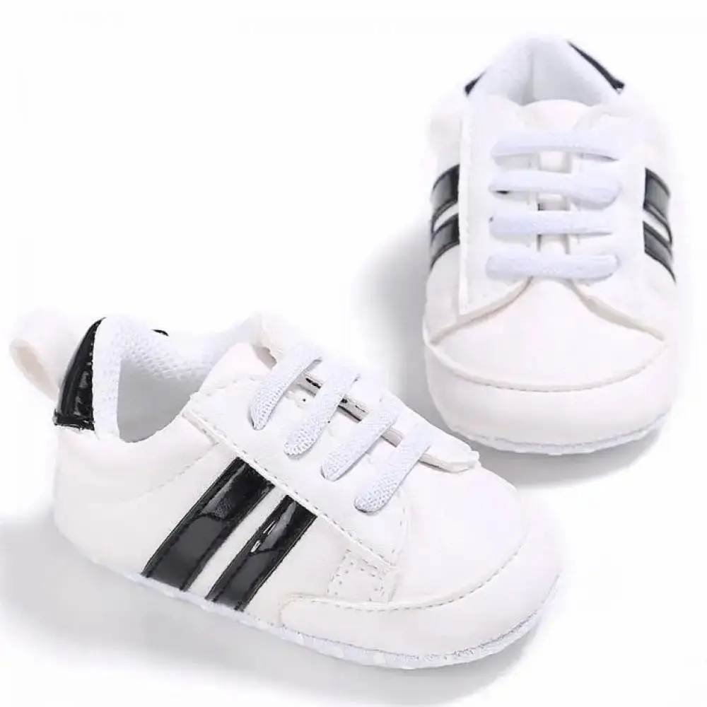 

New Classic Baby Boys Girls Striped Sneakers Infants Casual Shoes Anti Slip First Walker Outdoor Newborn Toddler Shoes